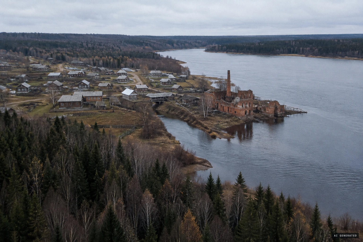 Molyobka, where the Molyobka River joins the Sylva, with the forest of the future M-Zone to the south