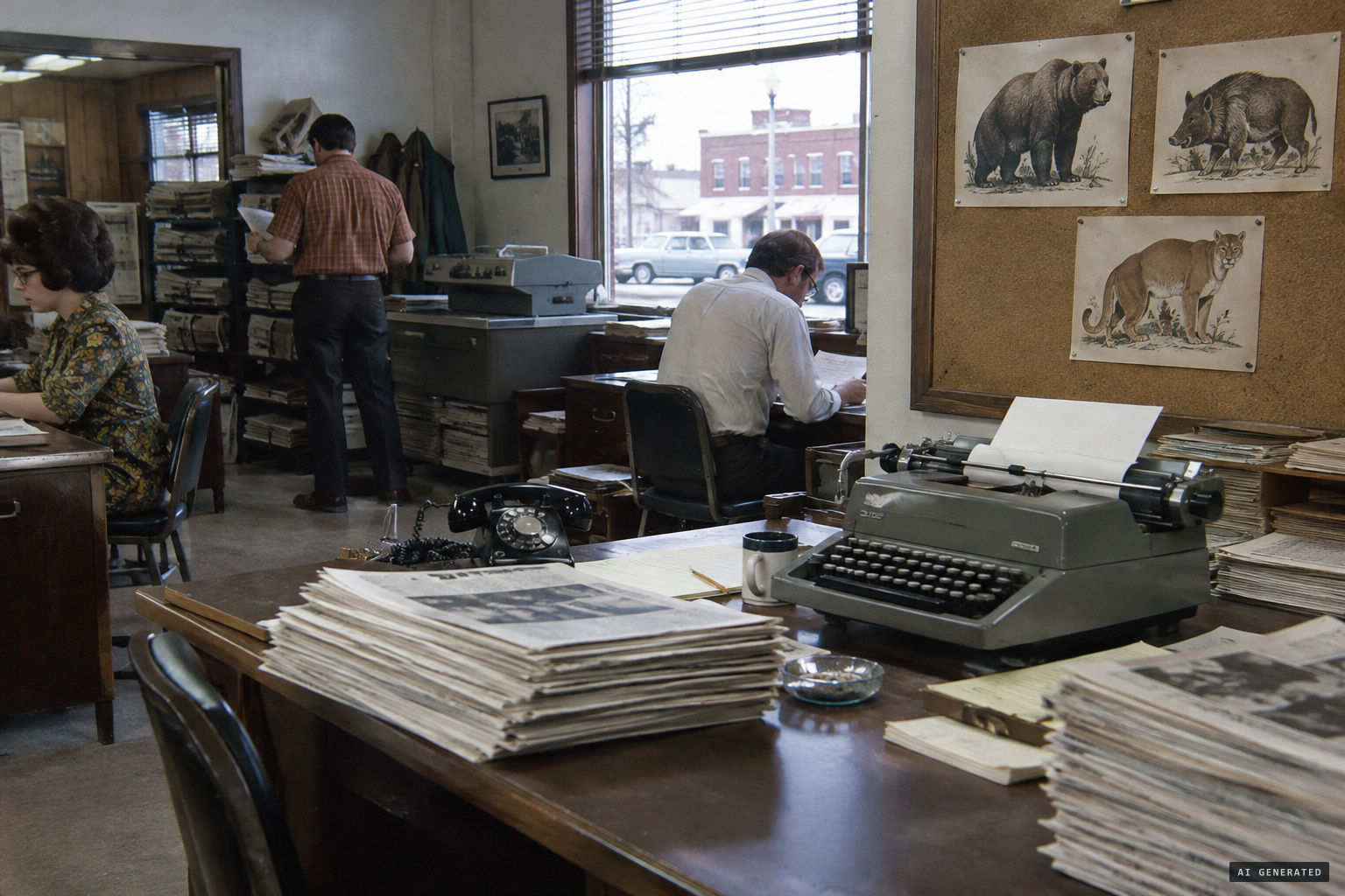 The papers float a prank, an escaped hog, a wild cat and a bear