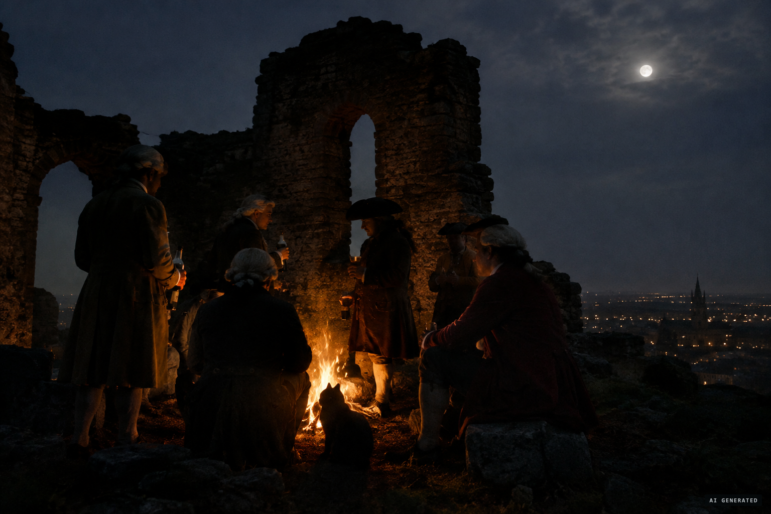 Folklore: the cat and the Hellfire Club members