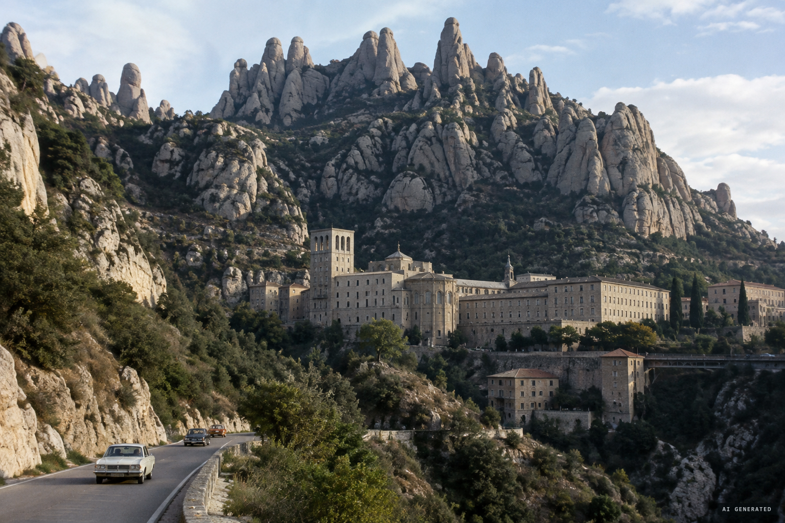 The mountain monastery of Montserrat, outside Barcelona