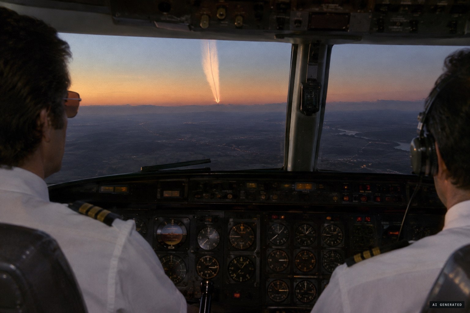 Iberia aircrews see a very large trail north of Lérida