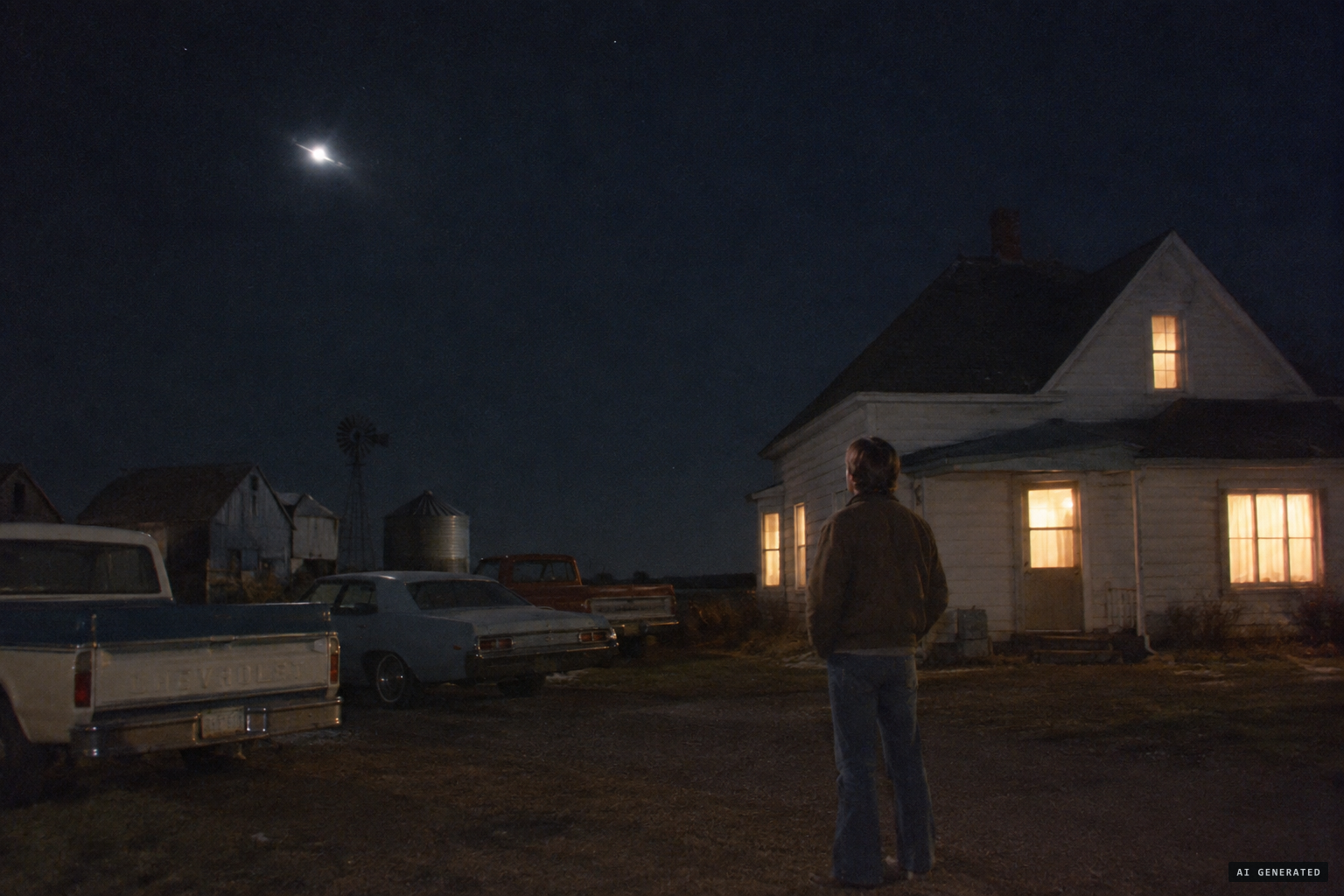 Dobrescu keeps watching as the light tilts, flashes and drifts northwest