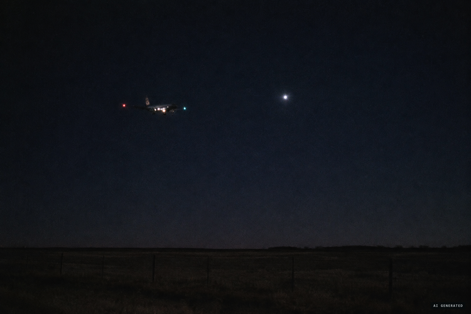 The Air Canada flight reaches the object's location, and the light vanishes