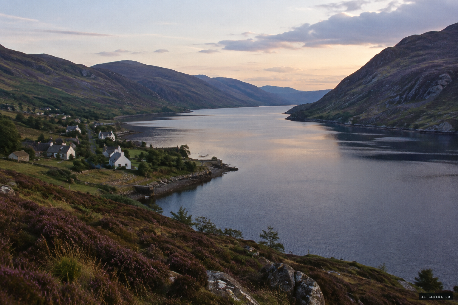 Loch Morar, the deepest freshwater loch in the British Isles, said to be home to Morag
