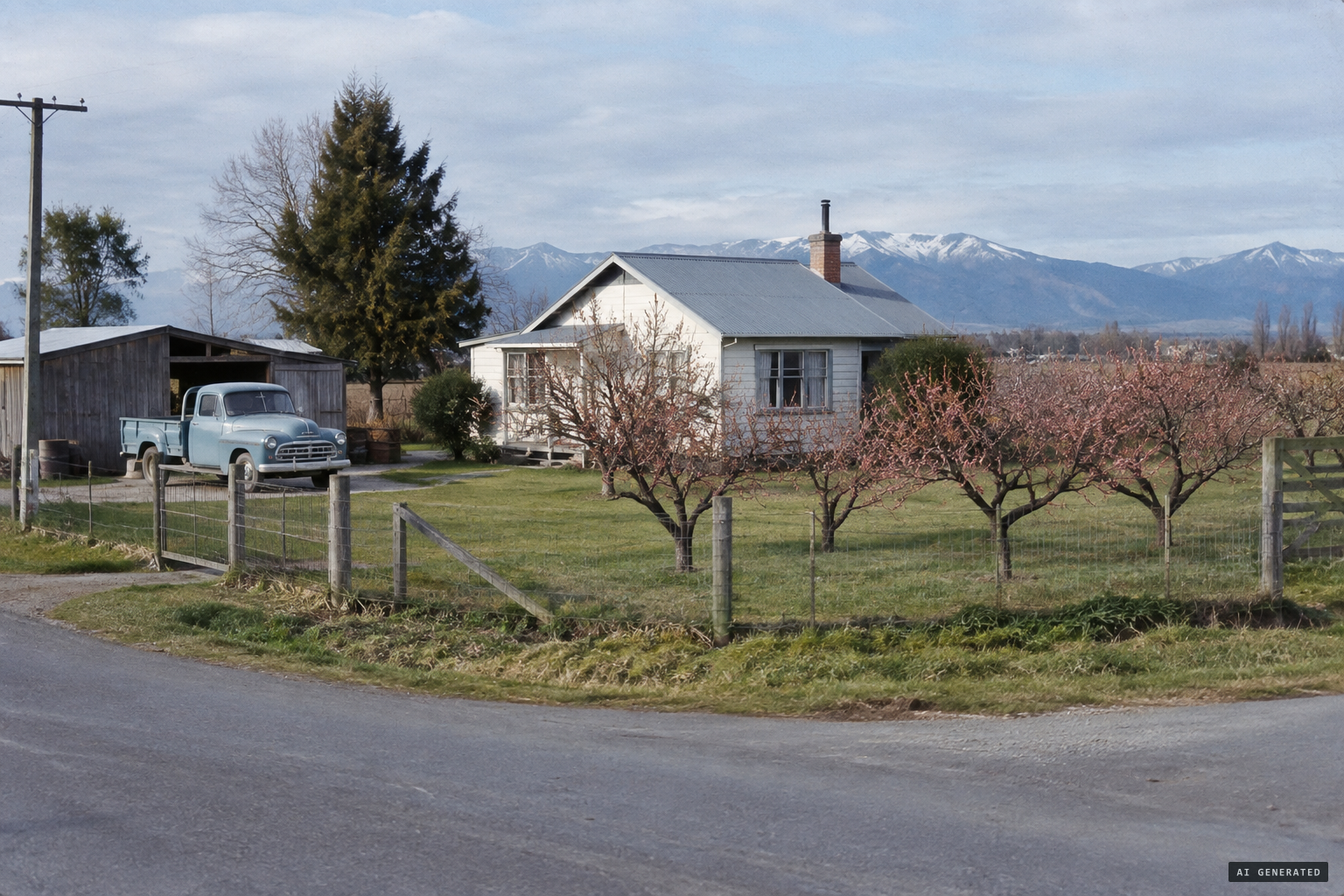 The Moreland farm at Springlands, on the corner of Old Renwick and Colemans Roads