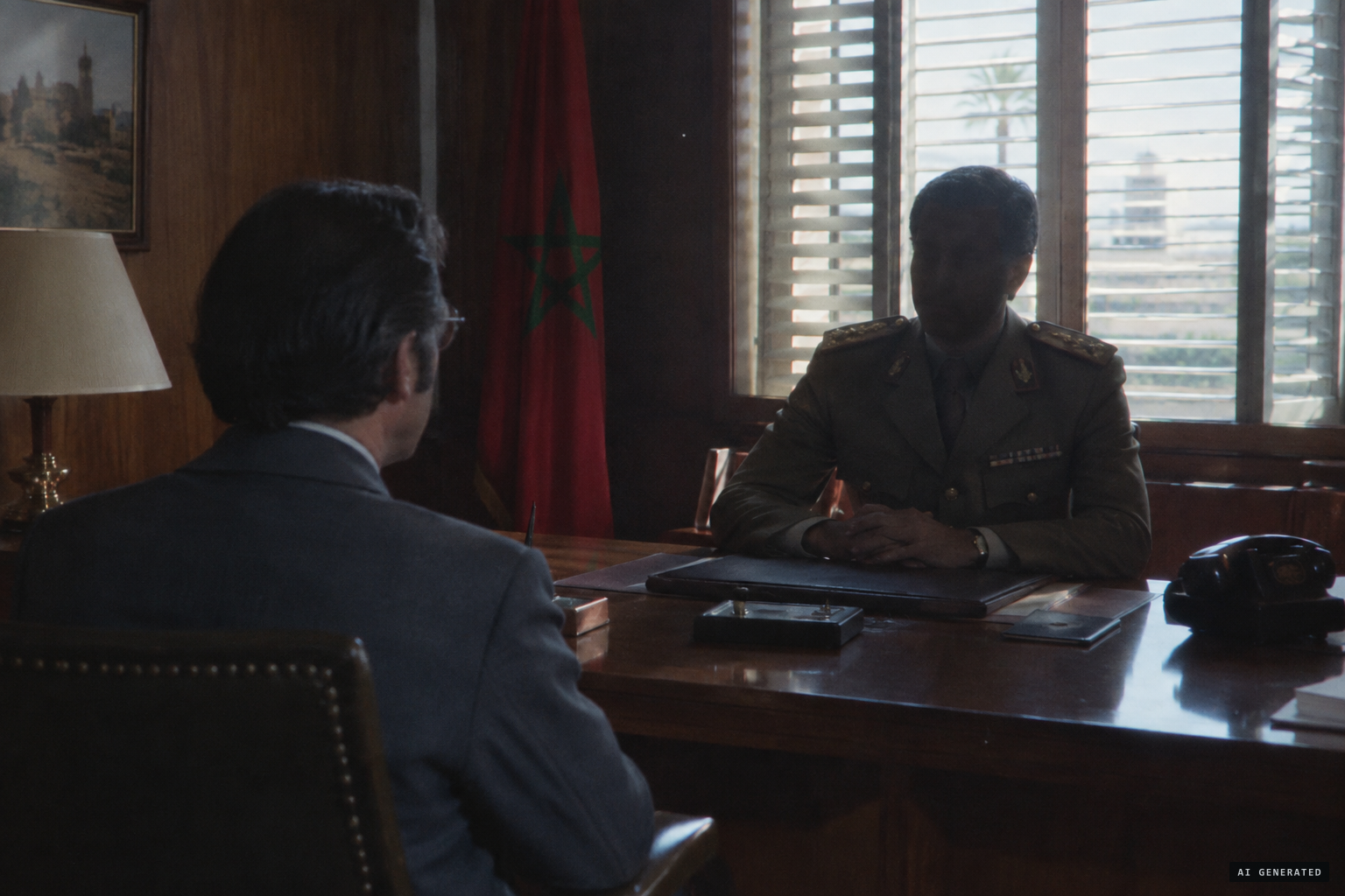 Col. Benslimane brings King Hassan II's question to the American Ambassador