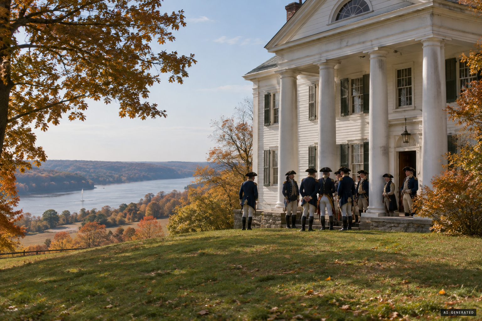 The Morris mansion as Washington's headquarters in the autumn of 1776