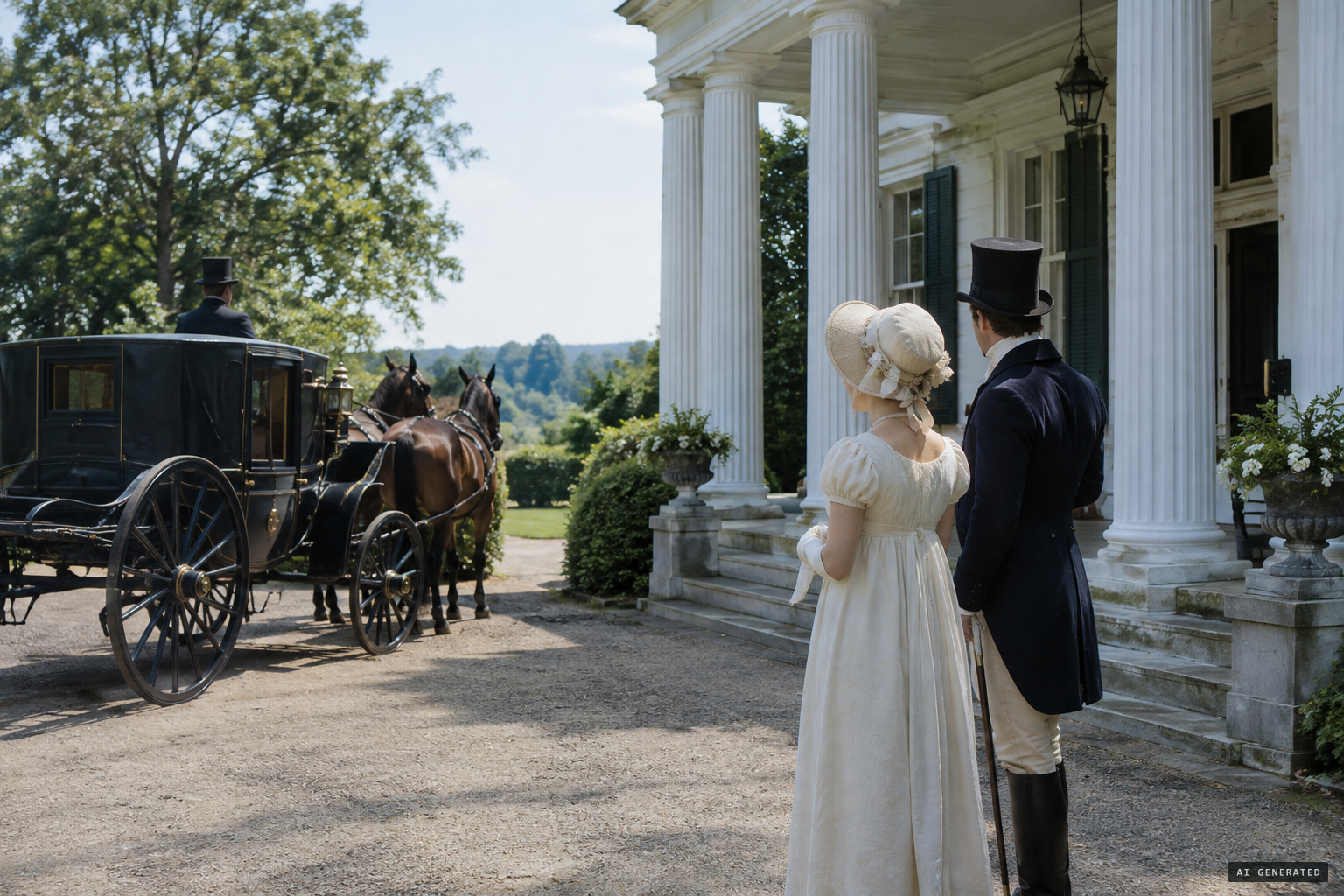 Stephen and Eliza Jumel arrive at the house they bought in 1810
