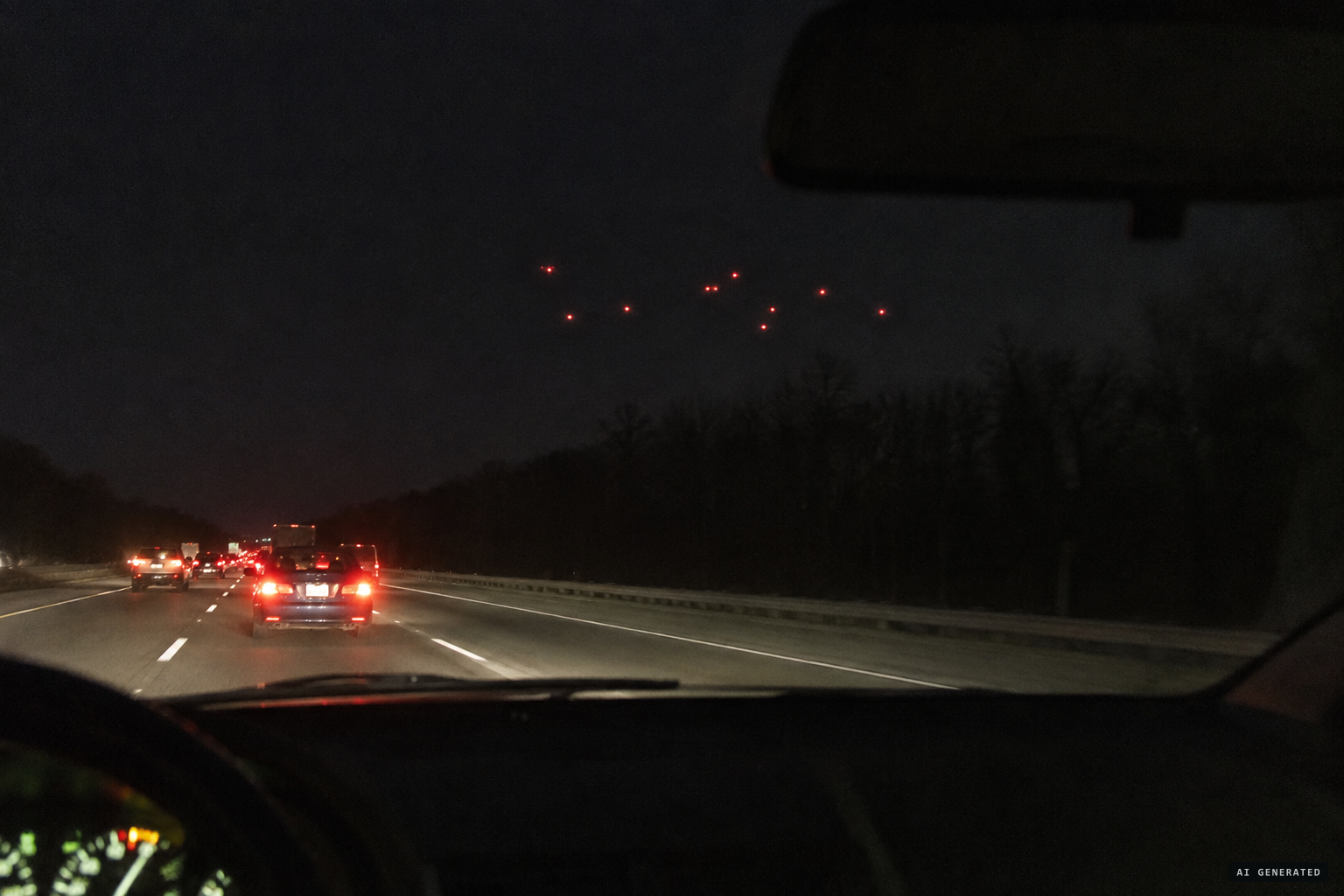 Nine red lights appear on February 17