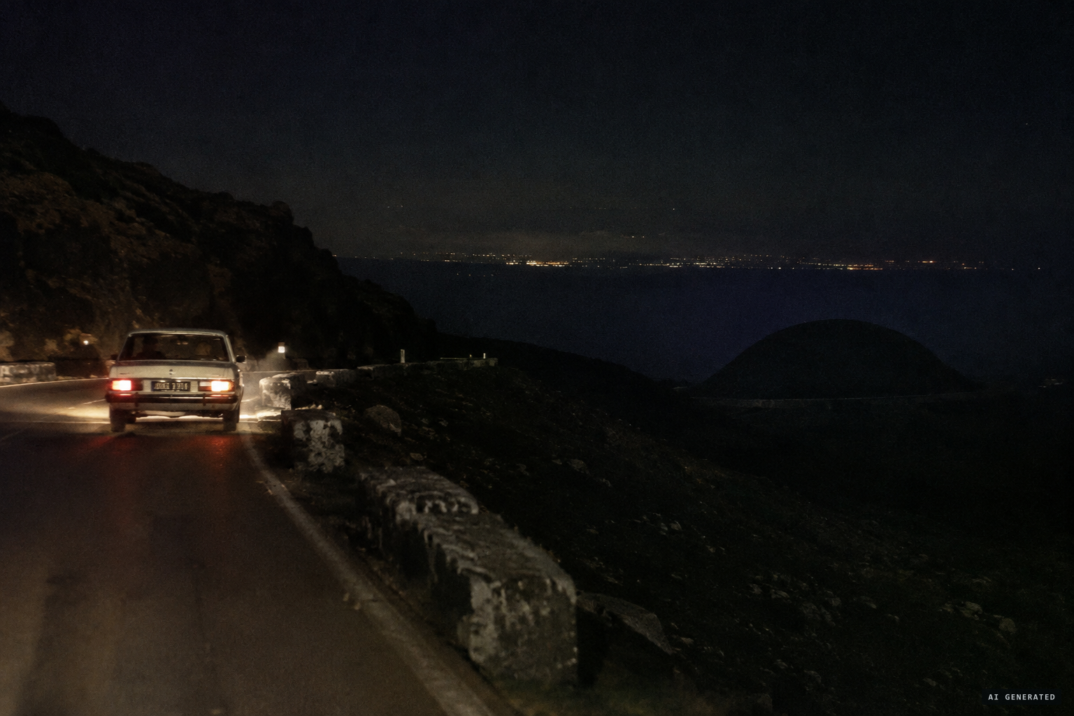 A car passed on the road and the object's light turned off.