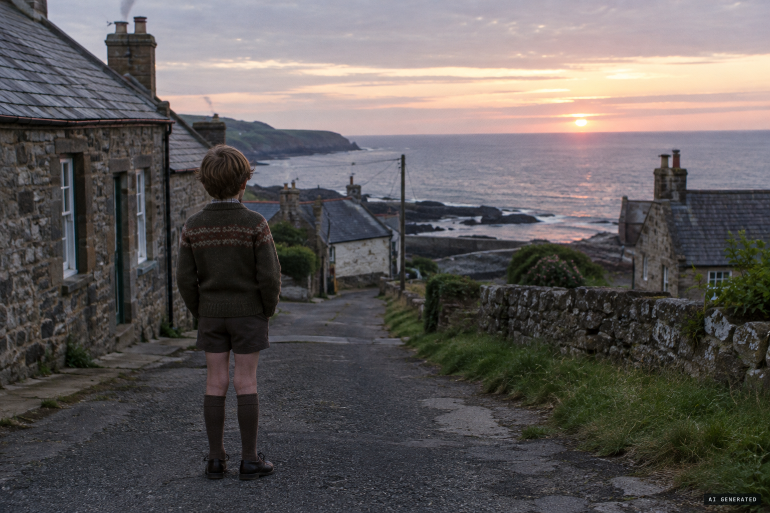 Tom Moir as a boy in Muchalls, 1971