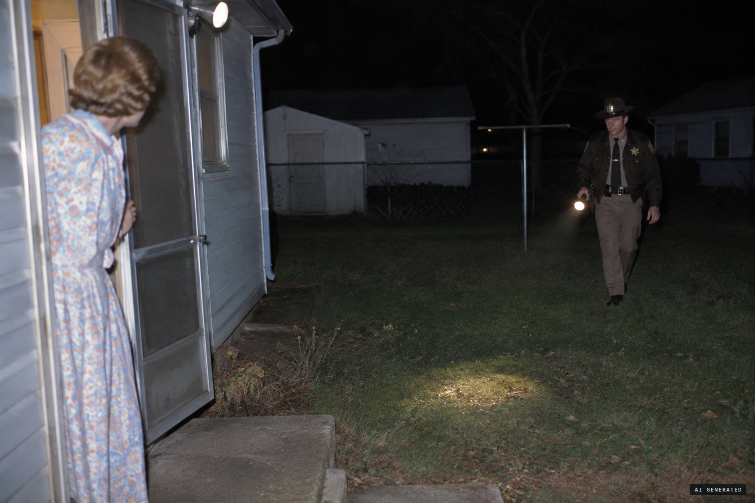 A woman reports an object landed in her backyard