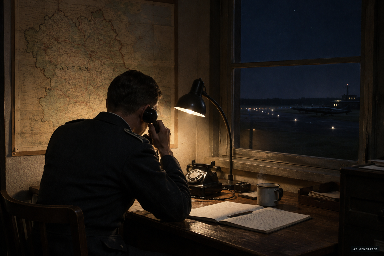 The captain calls base operations