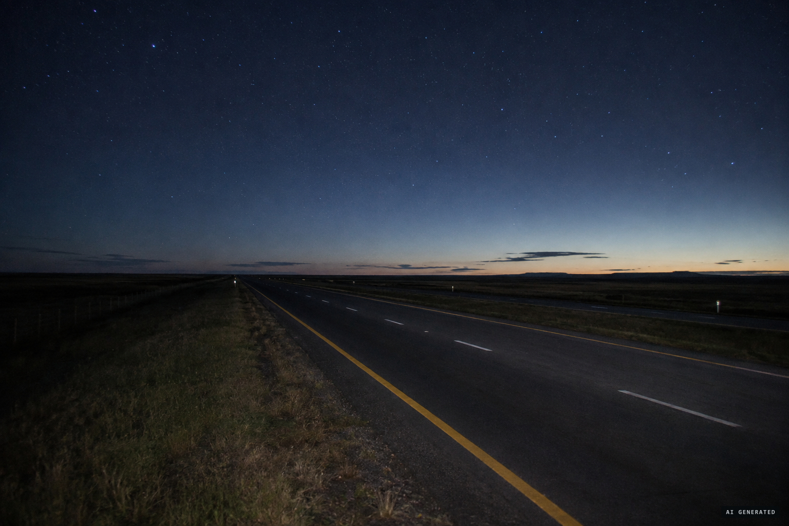 The N3 between Warden and Villiers: two lanes each way, four lanes in all.