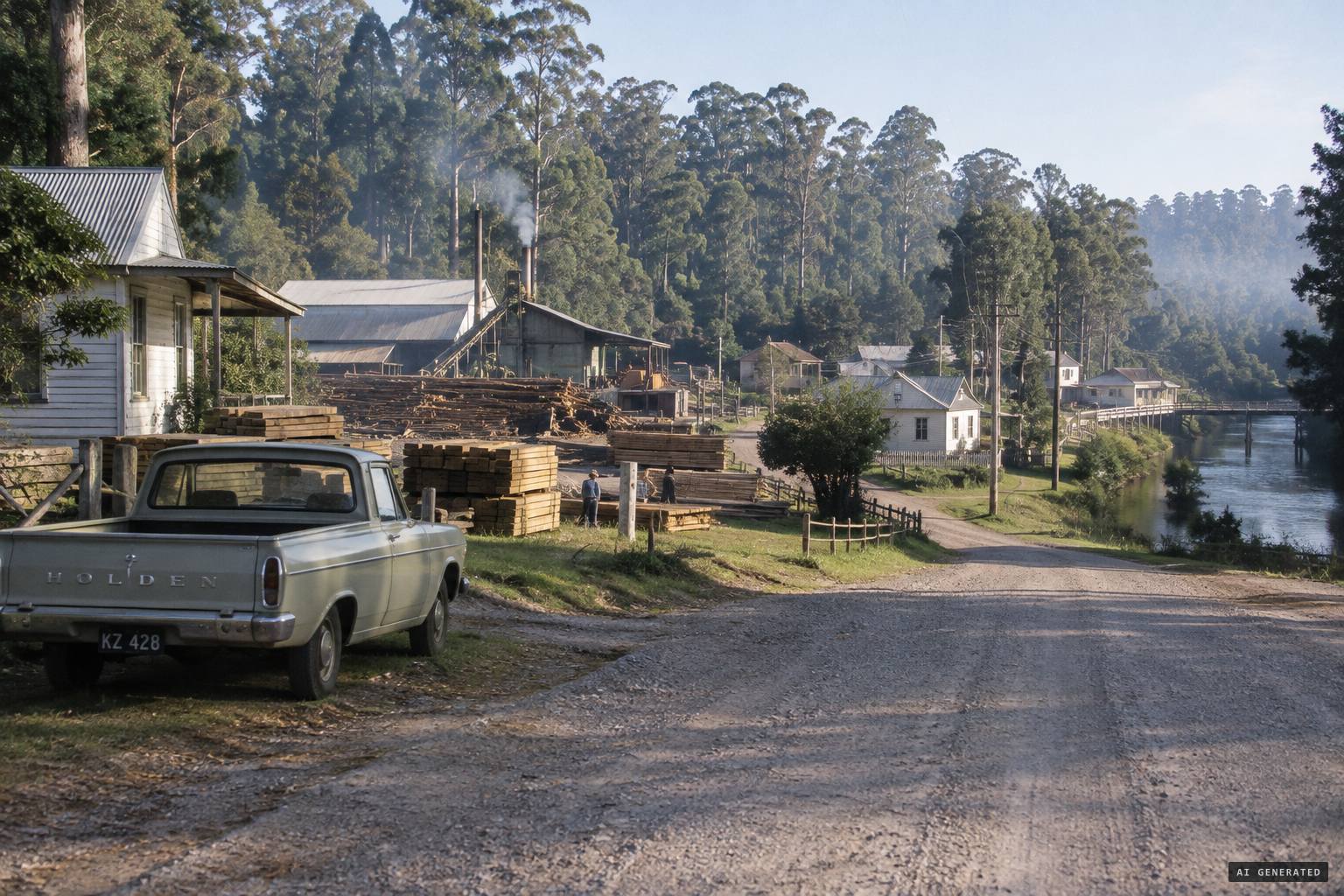 Nannup, a timber town in the forest on the Blackwood River