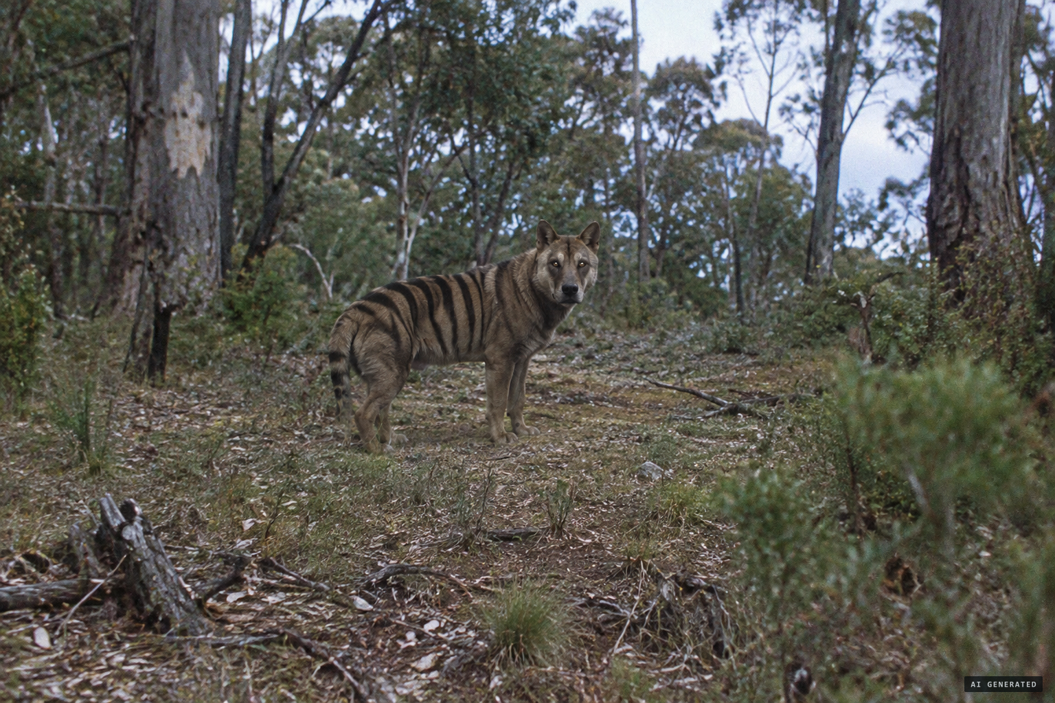 Tom Longbottom watches the striped animal from 15 to 20 feet away