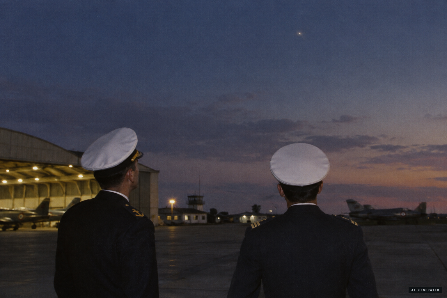 Rear Admiral Vázquez and Captain Molinari see a UFO while waiting at Espora