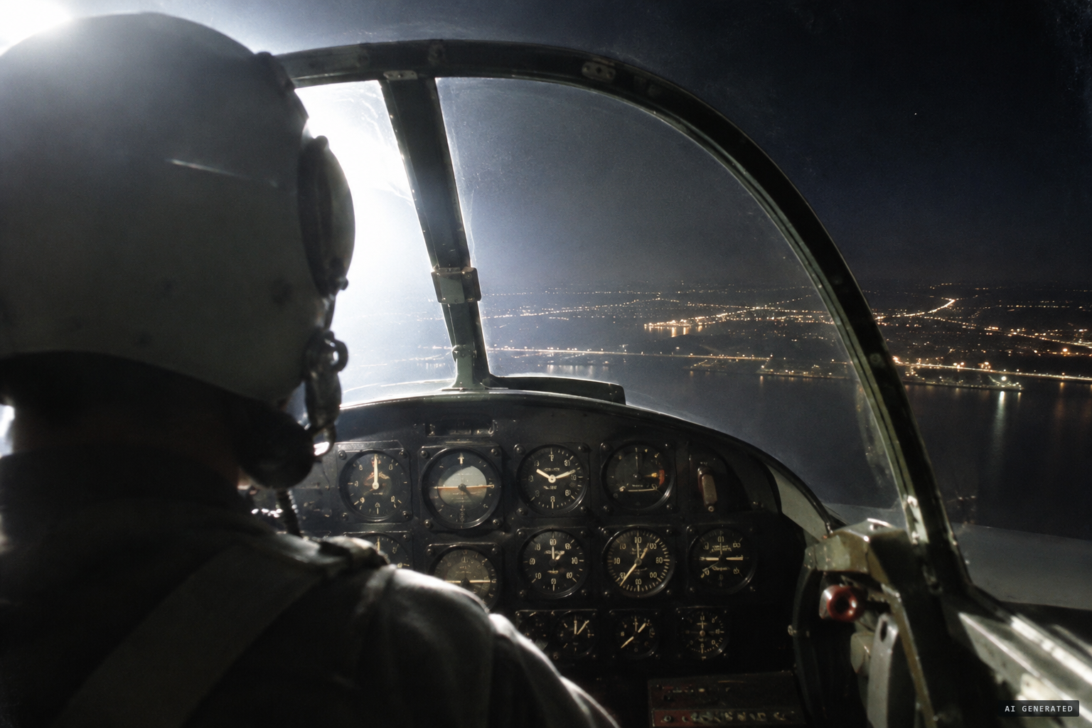 Wilkinson's cockpit fills with a powerful light from behind