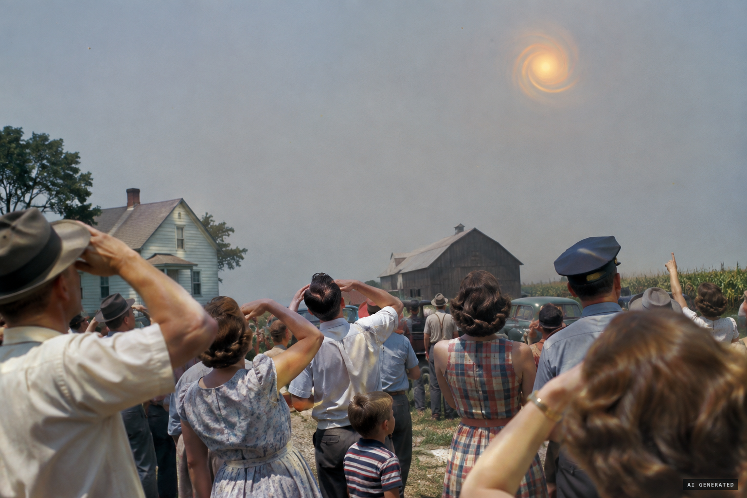Some say the sun changed color, spun and swerved towards the earth