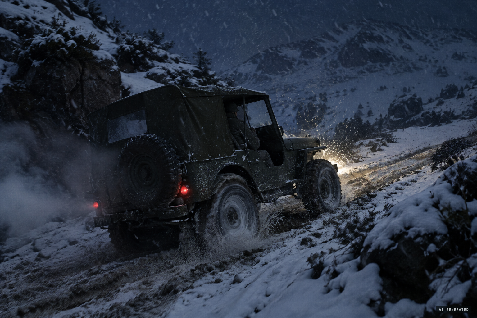 The jeep visibly loses power on a slope it normally climbs in second gear.