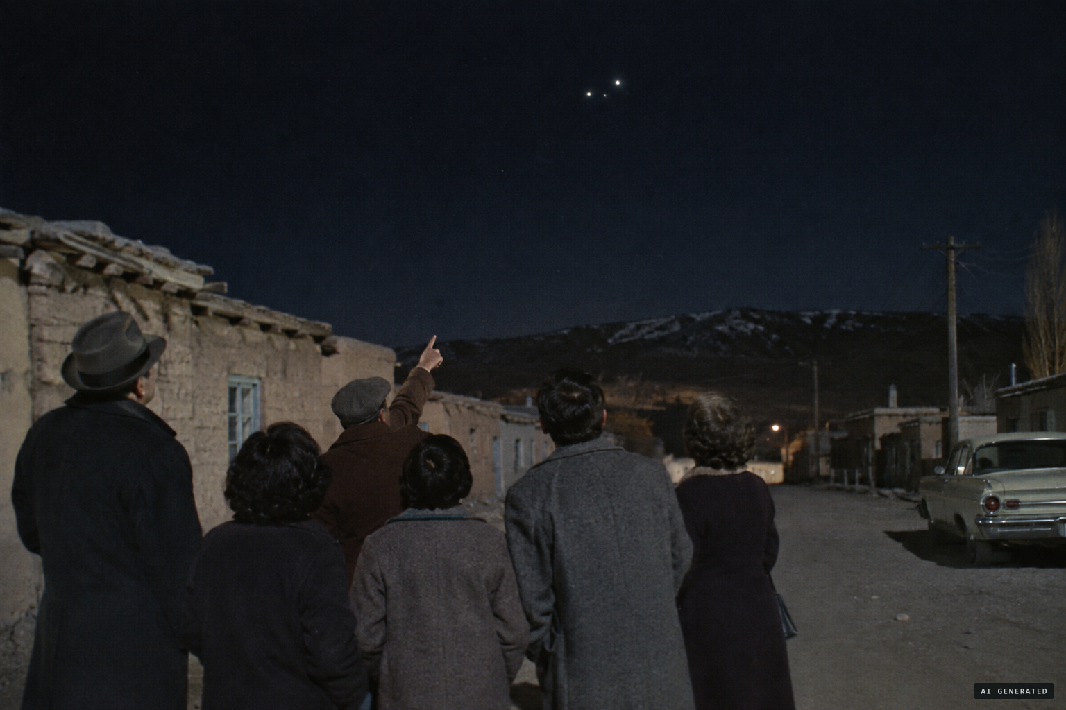 Two nights later, Chos Malal residents report three objects.