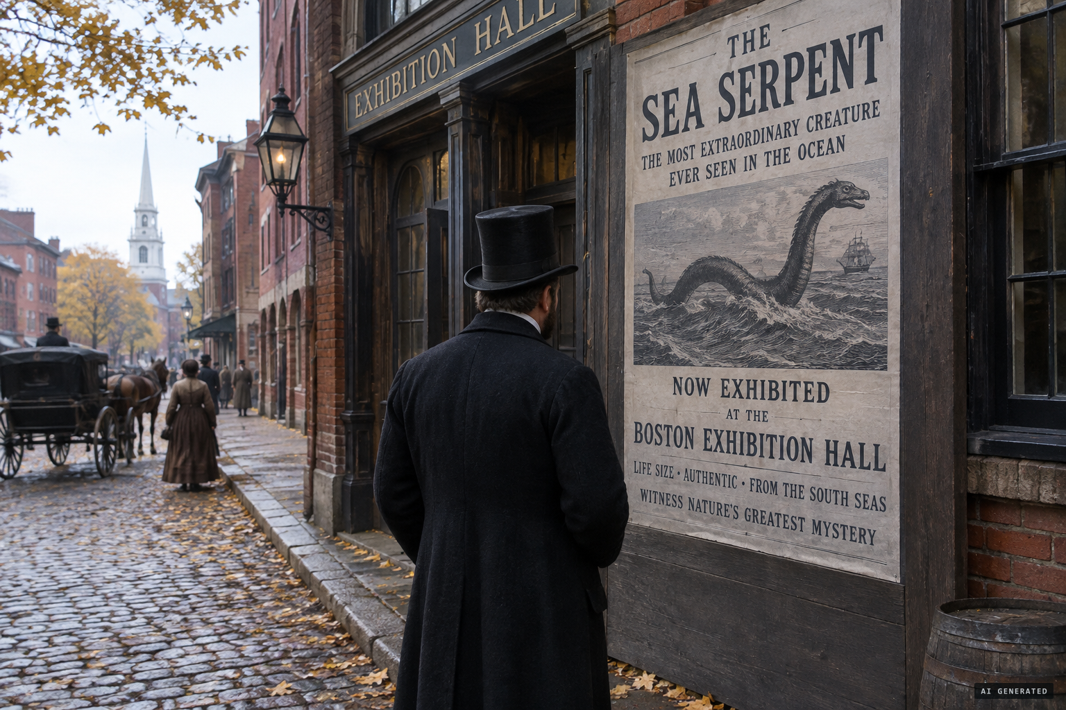 Charles Lyell sees the Boston advertisement and judges the skeleton a fraud.