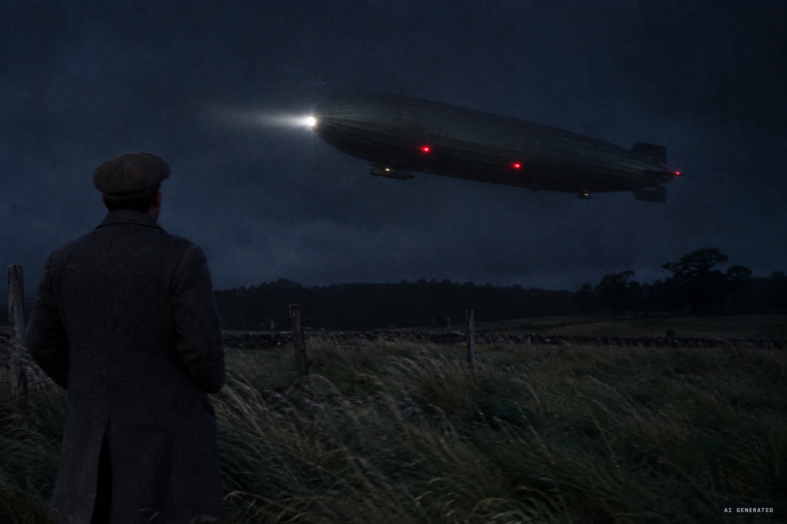 Thomas Potter watches it pass about 80 feet from the ground