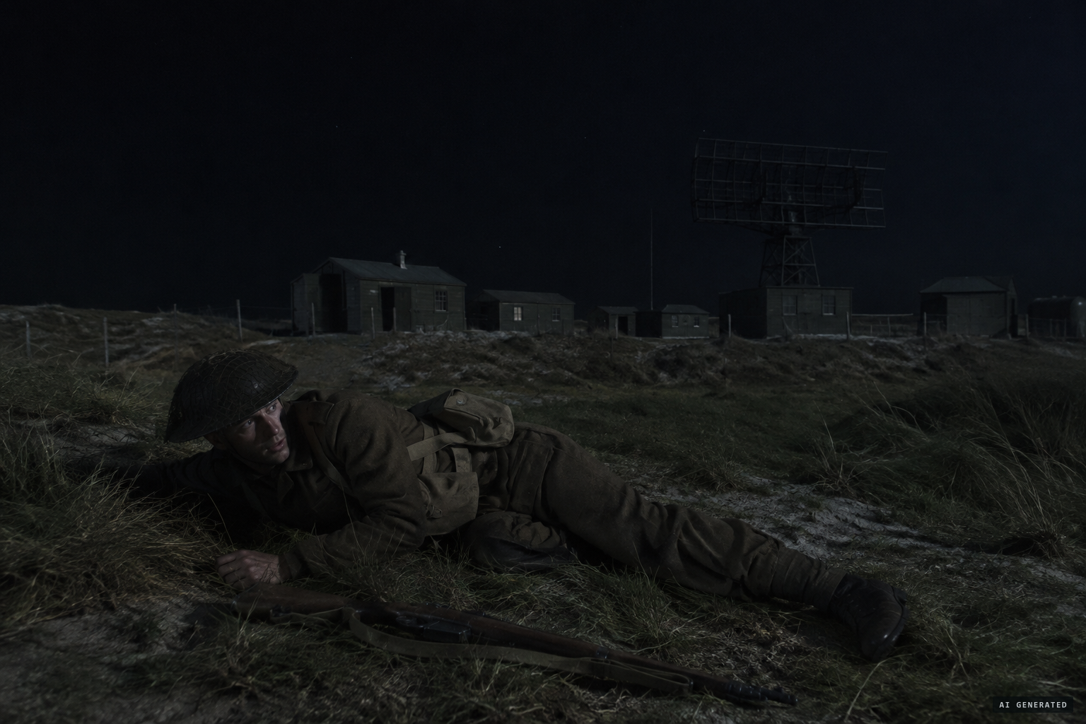 He wakes on the ground a few yards away and returns to duty