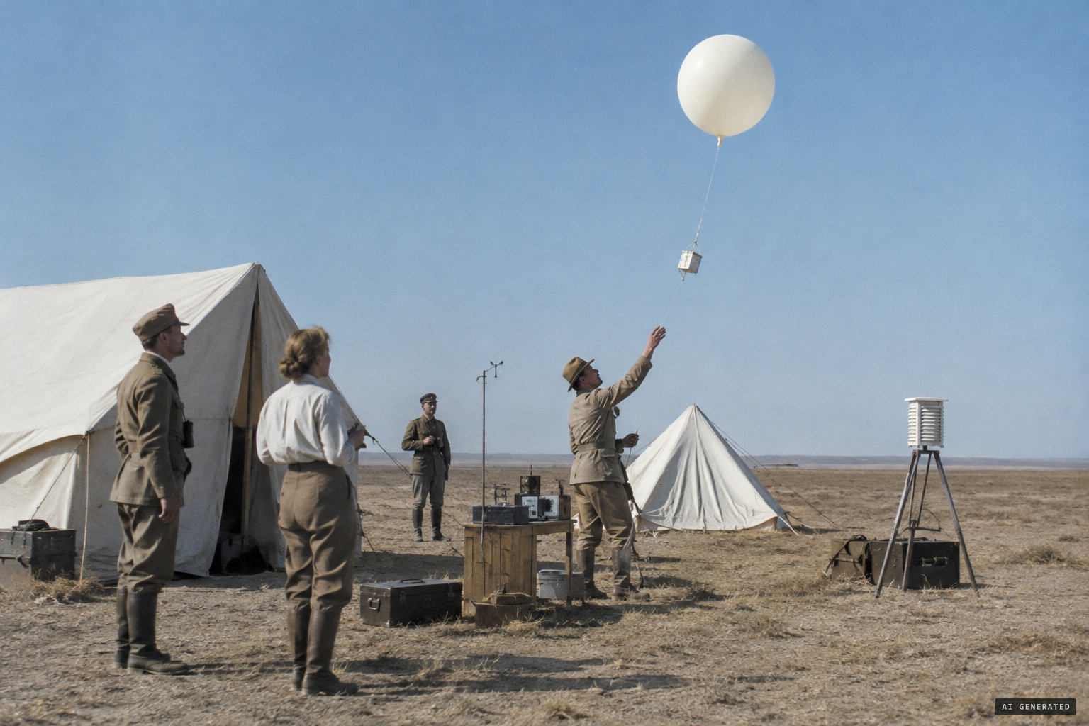 Davidson's explanation: a balloon from Sven Hedin's expedition.