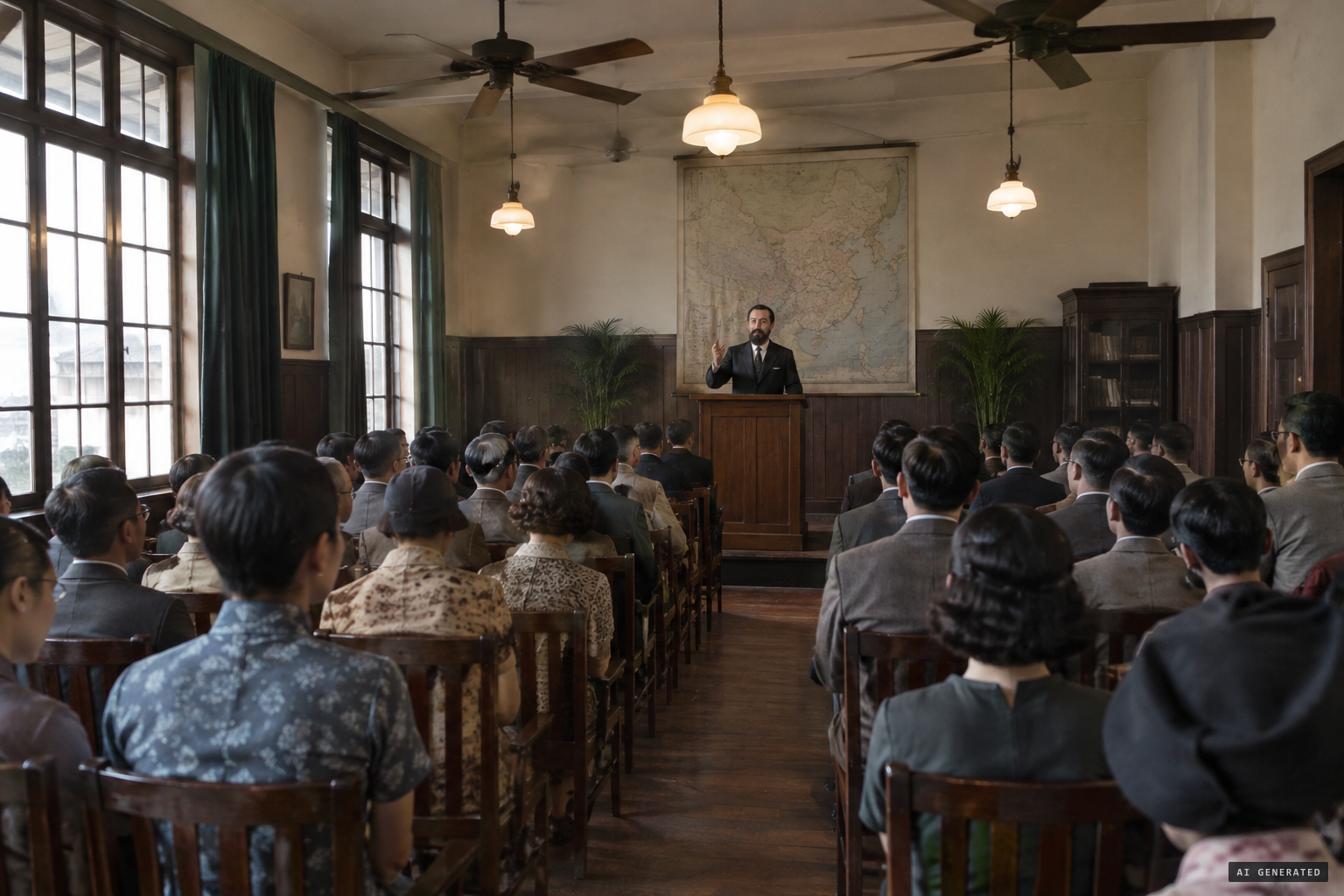 Roerich's 1935 Shanghai lecture, attended by Andrew Tomas.