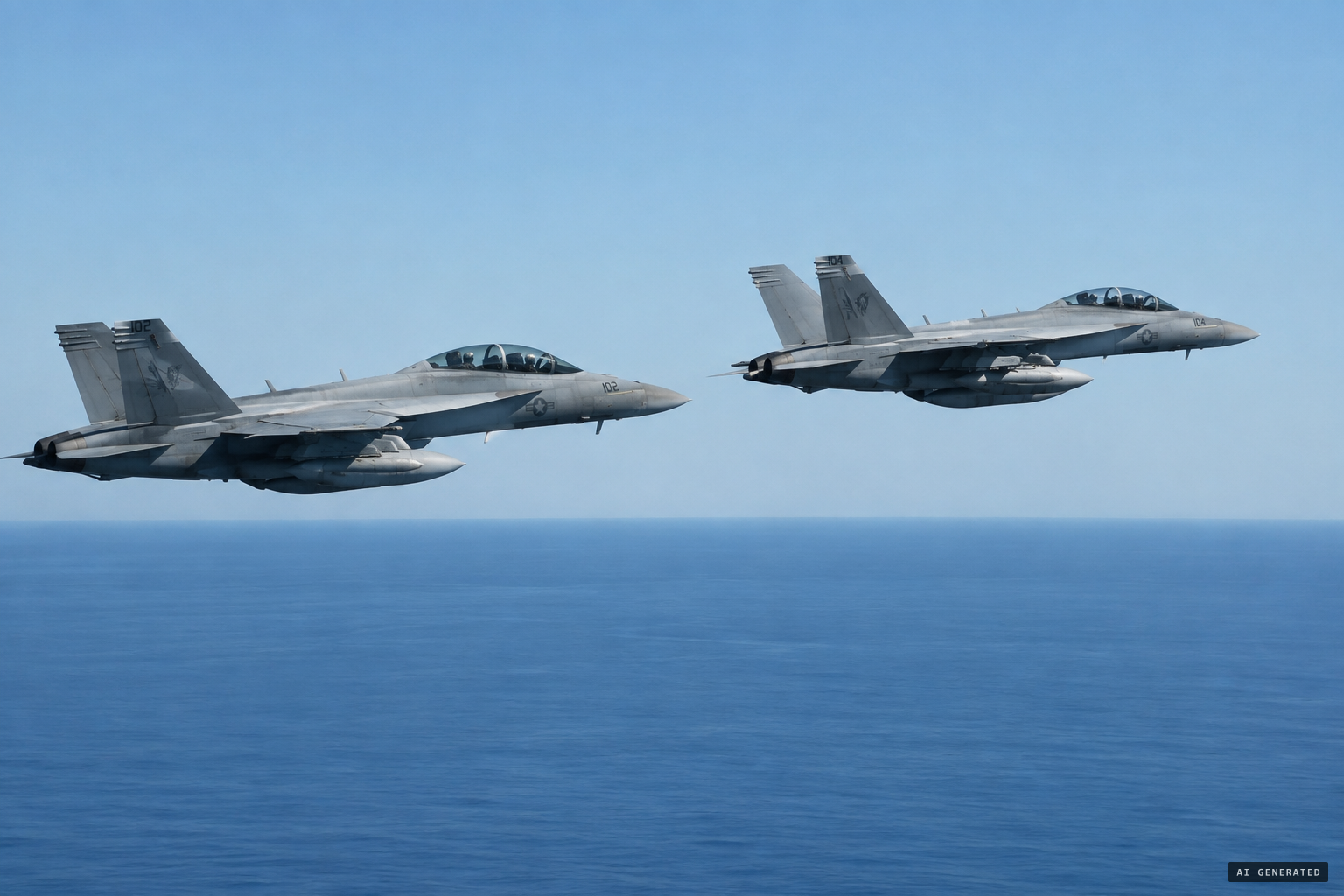 Fravor and Dietrich's jets airborne on November 14 under clear skies over calm seas