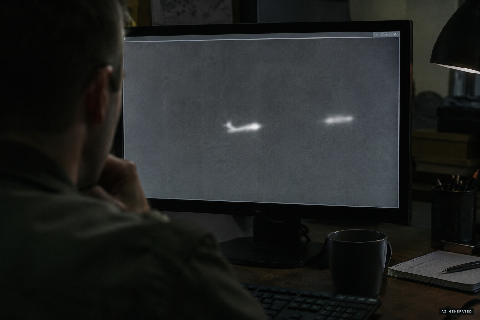 Skeptics argue the video fits a distant plane seen through infrared glare