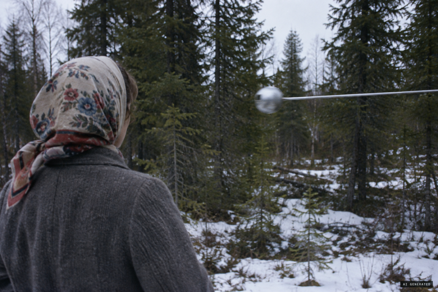 Jenny Karlsson sees a sphere on a meter long rod pass 4-5 meters away