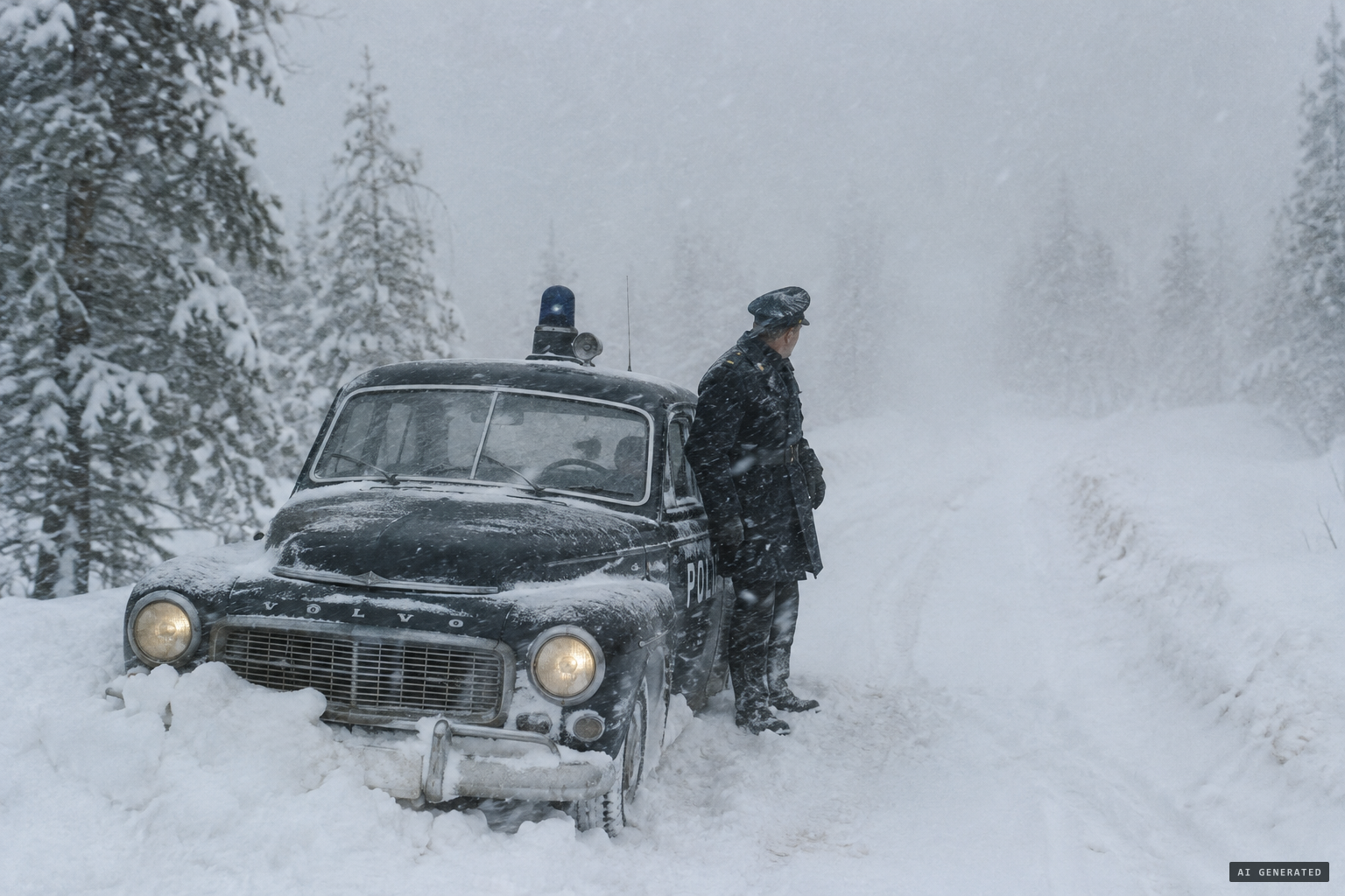 A snowstorm halts the police investigation