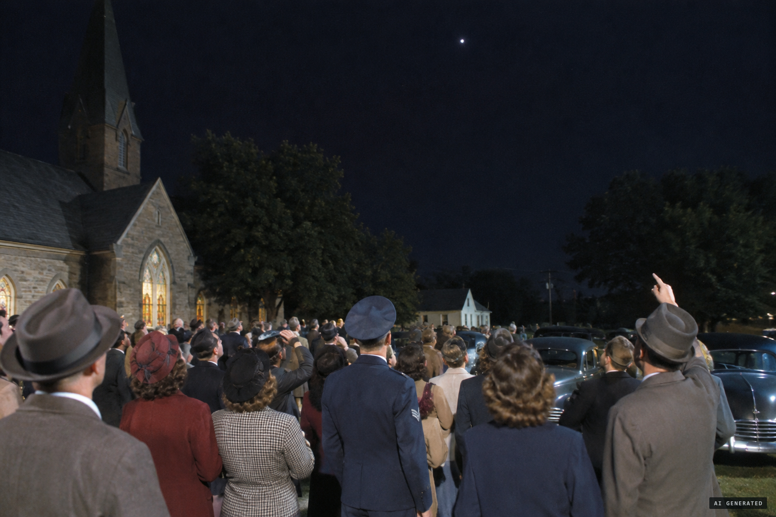 Hundreds of people watch the object, 4 to 5 miles off