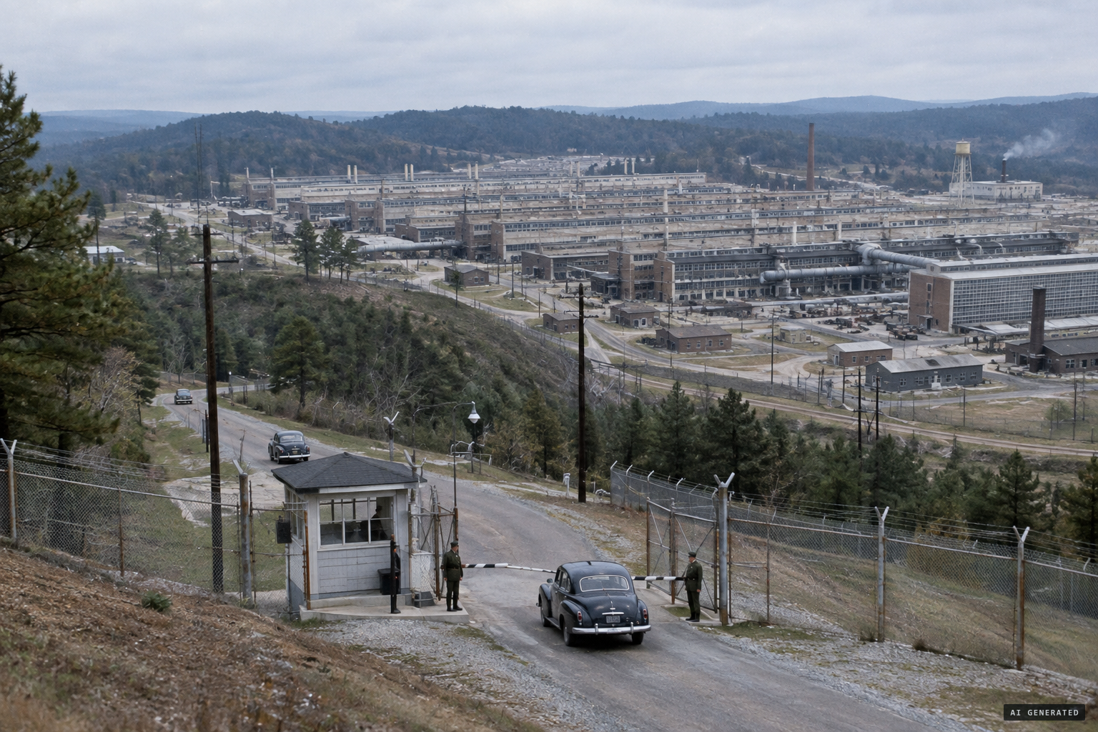 The restricted Atomic Energy Commission zone at Oak Ridge