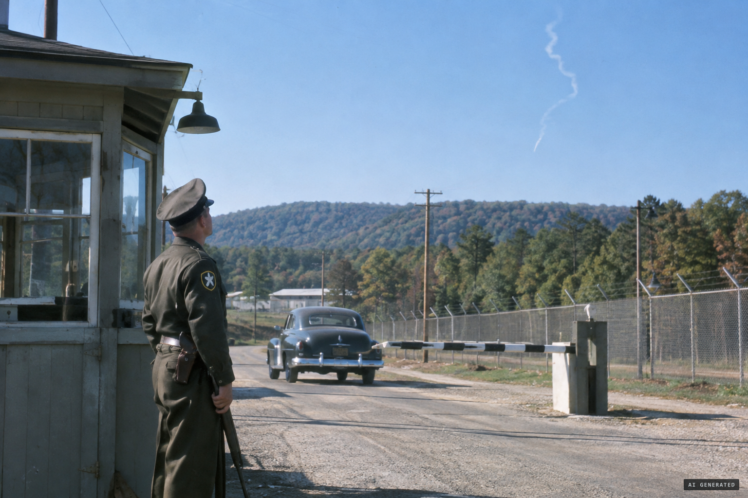 Trooper Rymer sees what looks like an aircraft smoke writing