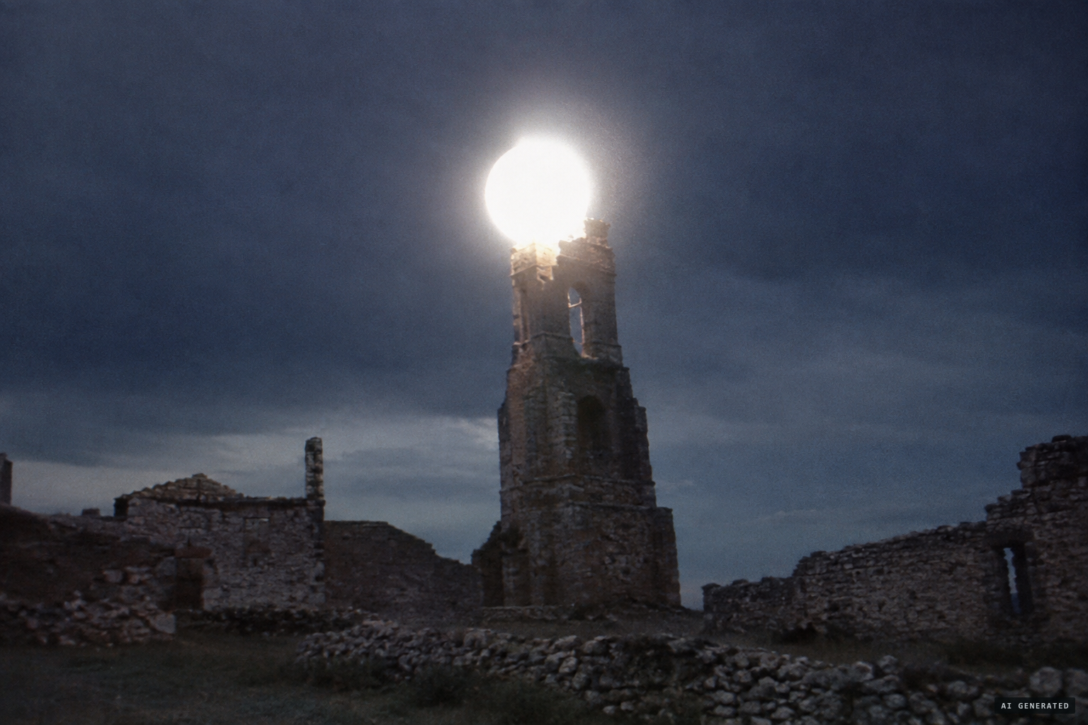 A gigantic white sphere that seemed to strike the tower