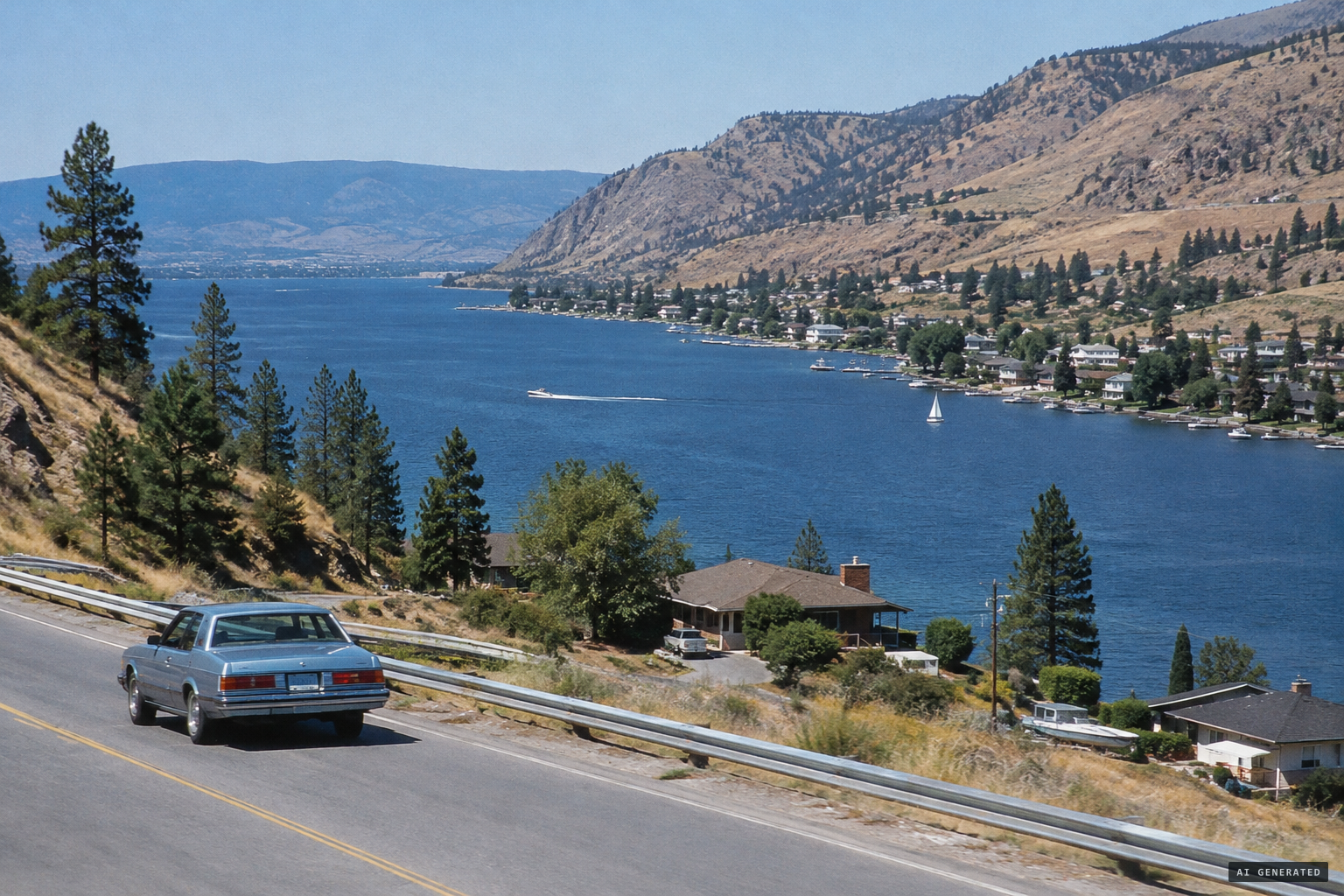 Okanagan Lake, home of the creature called Ogopogo