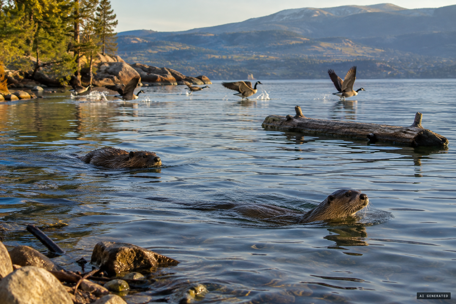 Otters, beavers, waterfowl and logs proposed as explanations for sightings