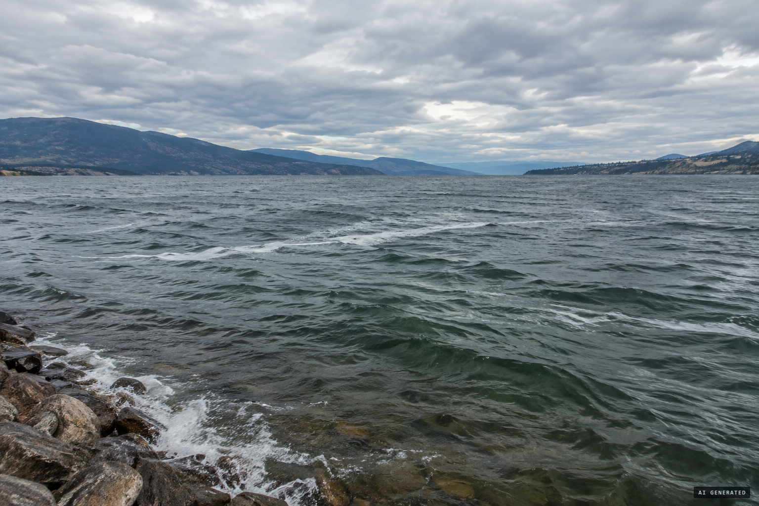 It could be a wave, or strong currents in the lake