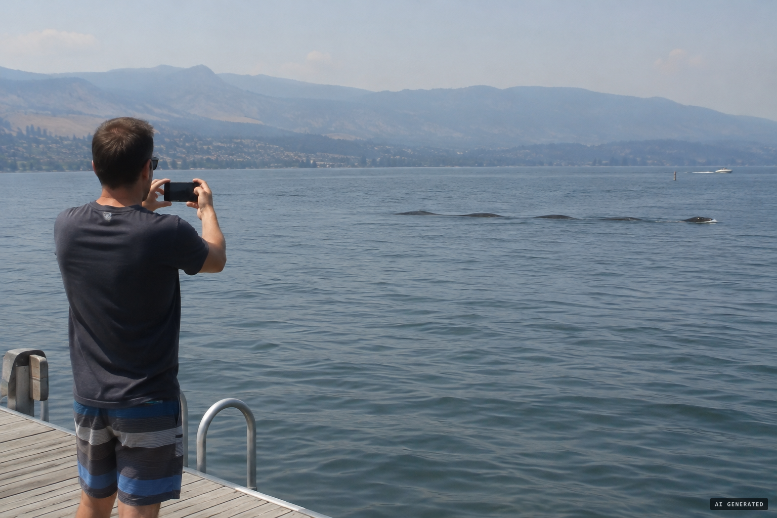 In 2018 a Kelowna man films something like a giant snake