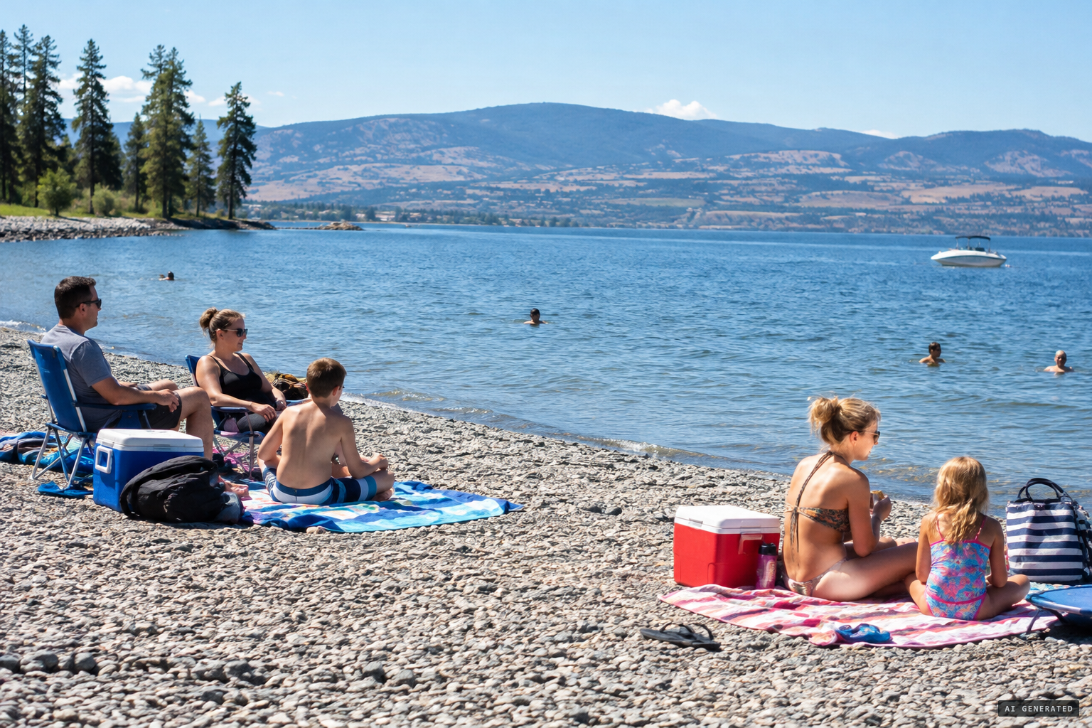 A sunny Friday at the beach near Bear Creek Provincial Park