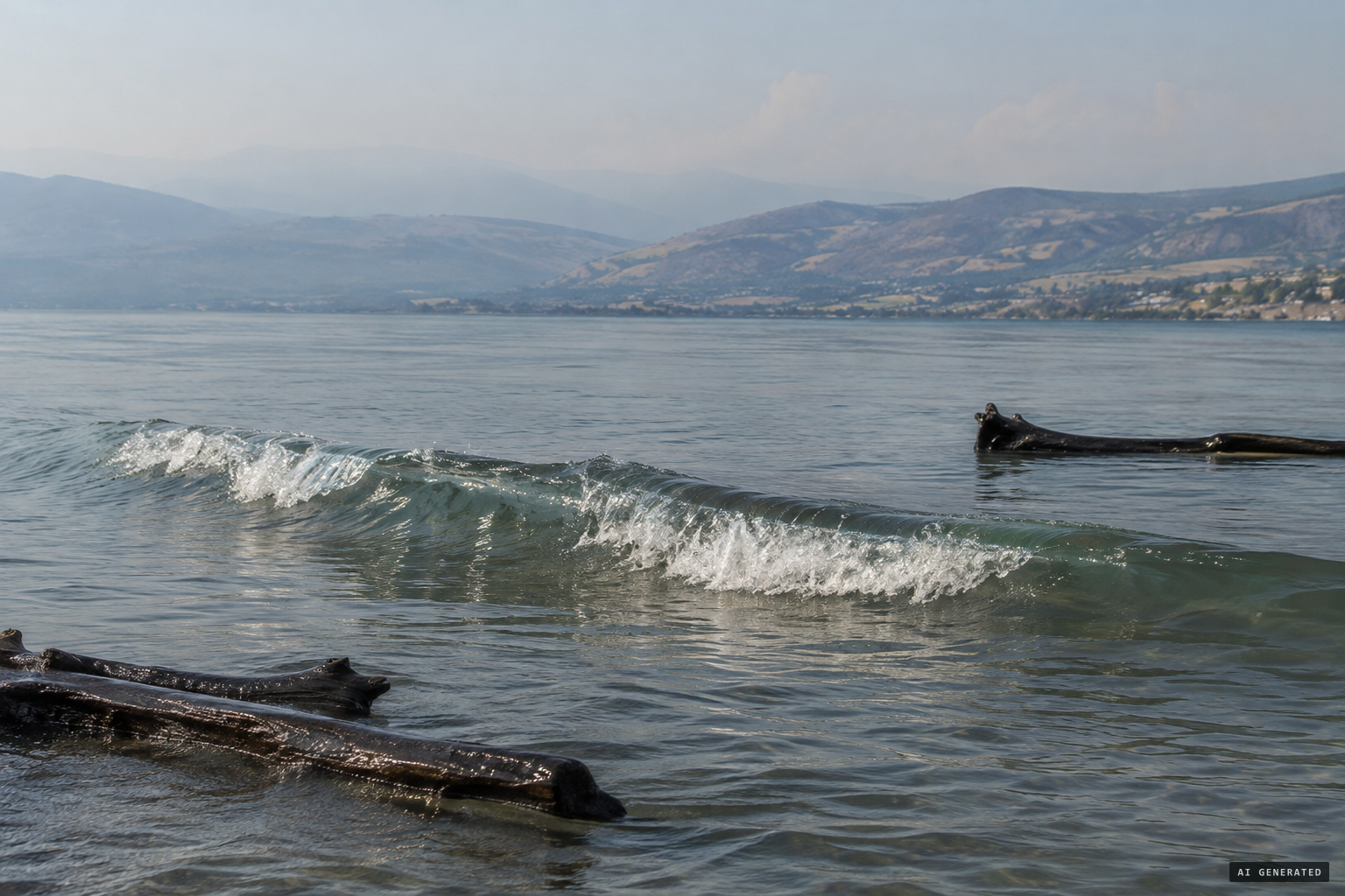 A rogue wave, or floating logs?