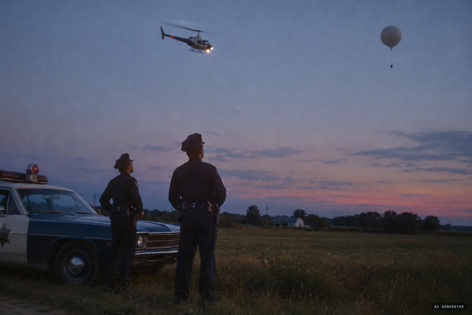 Police explain most calls as helicopters and weather balloons