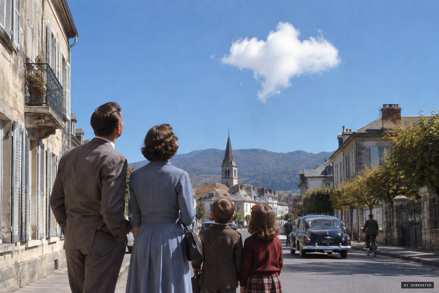 Jean-Yves Prigent and his family notice a cottony cloud of strange shape
