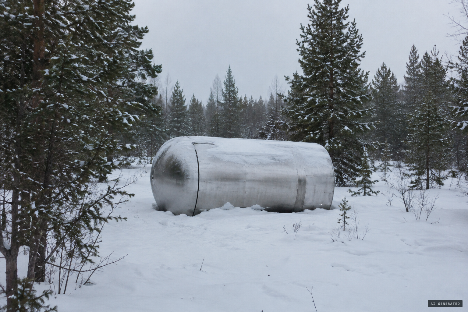 Space debris, a rocket fuel tank, or something lost in the woods by some other route