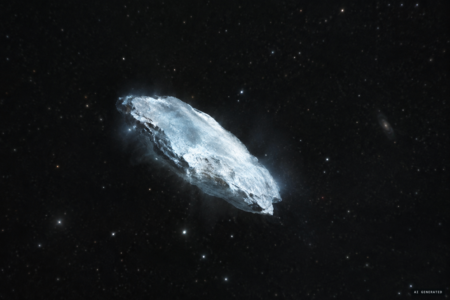 A natural origin: an icy fragment, such as nitrogen or hydrogen ice