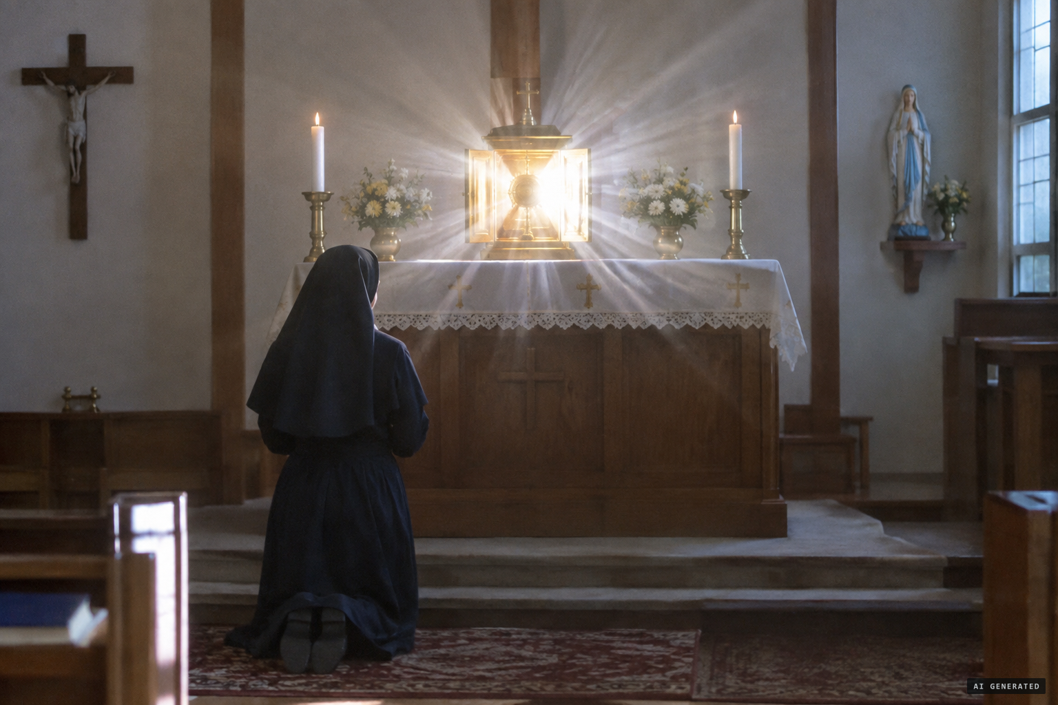Brilliant mysterious rays emanate from the tabernacle, 12 June 1973