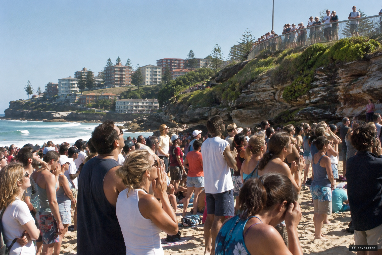 Thousands gather to see the vision